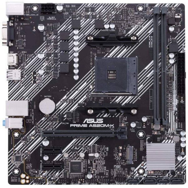 Placa Madre Amd Prime A520M K Socket Am4 Micro Atx (PRIMEA520M-K)