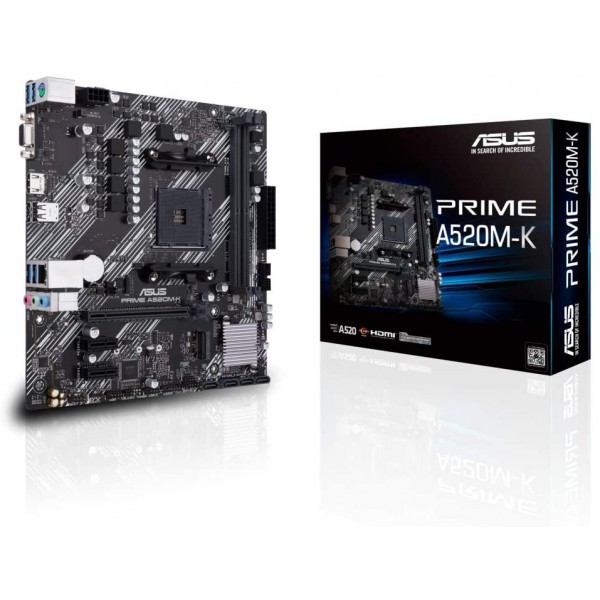 Placa Madre Amd Prime A520M K Socket Am4 Micro Atx