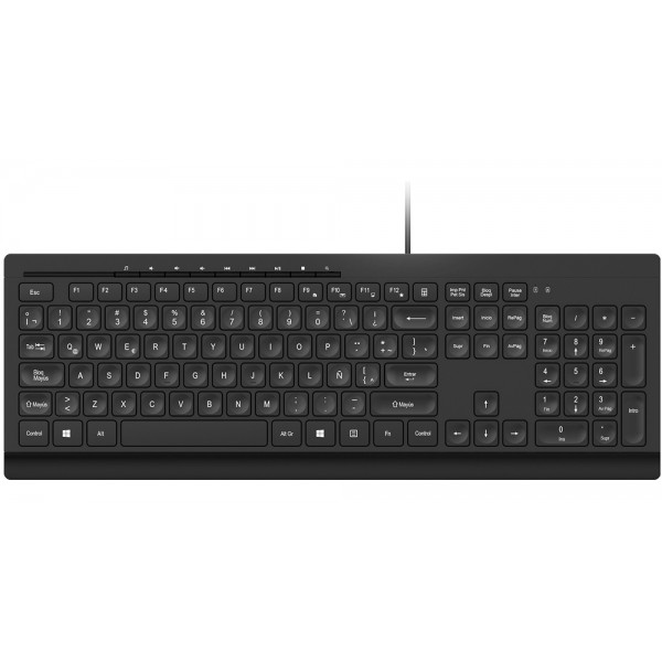 Teclado Klip Xtreme Compass Ultra delgado Usb Teclas Multimedia