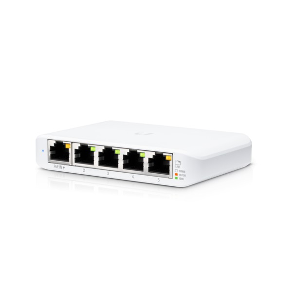 Switch Ubiquiti Gigabit Ethernet Administrado de 5 Puertos Alimentado Usw Flex Mini