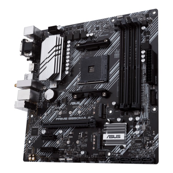 Placa Madre Asus Prime B550M A Ac,  Socket Am4,  Ddr4 2133, 4600Mhz,  Microatx (PRIMEB550M-AAC)