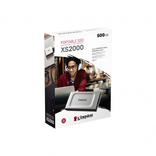 Unidad Ssd Portatil Kingston 500gb Xs2000 Lec 2000mbs Esc 2000mbs Sxs2000500g (SXS2000/500G)