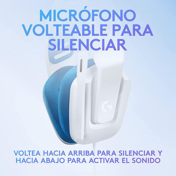 Audífonos Gamer Logitech G335 3,5mm Plug And Play Multiplataforma Blanco (981-001017)