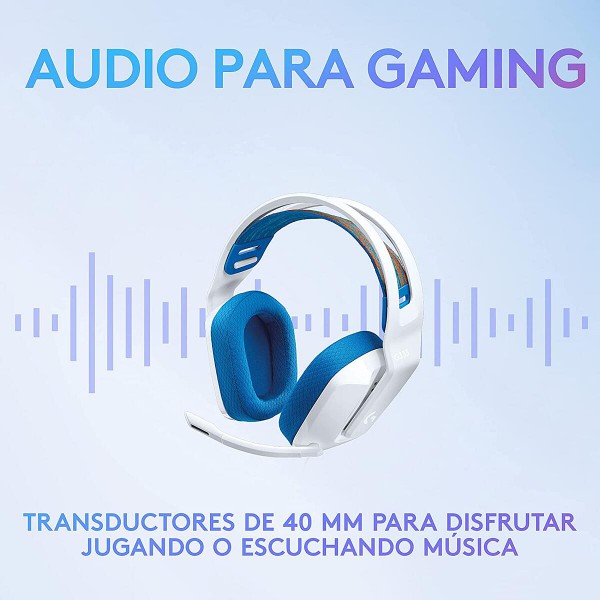 Audífonos Gamer Logitech G335 3,5mm Plug And Play Multiplataforma Blanco (981-001017)