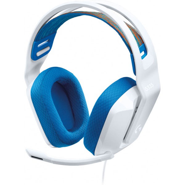 Audífonos Gamer Logitech G335 3,5mm Plug And Play Multiplataforma Blanco