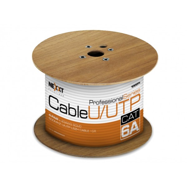 Bobina de Cable de Red Nexxt Uutp Cat6A Gris (PCGUCC6ALZGR)