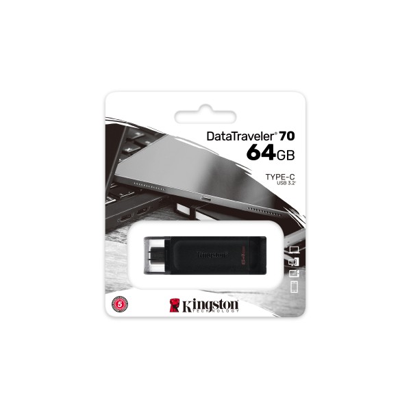 Pendrive Datatraveler 70 64 GB USB Tipo C 3.2 Gen 1 (3.1 Gen 1 (DT70/64GB)