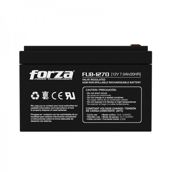Batería Para Ups Forza Fub, 1270, 12V, 7A (FUB-1270)