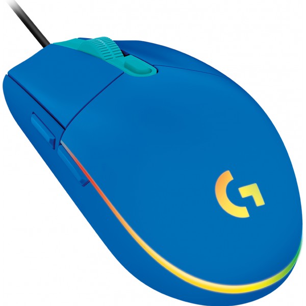 Mouse Gamer G203 Lightsync, 6 Botones, 8000dpi, Celeste 910-005795 (910-005795)