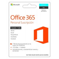 Licencia Microsoft Office 365 Personal, Espanol, Ingles, 1 Ano