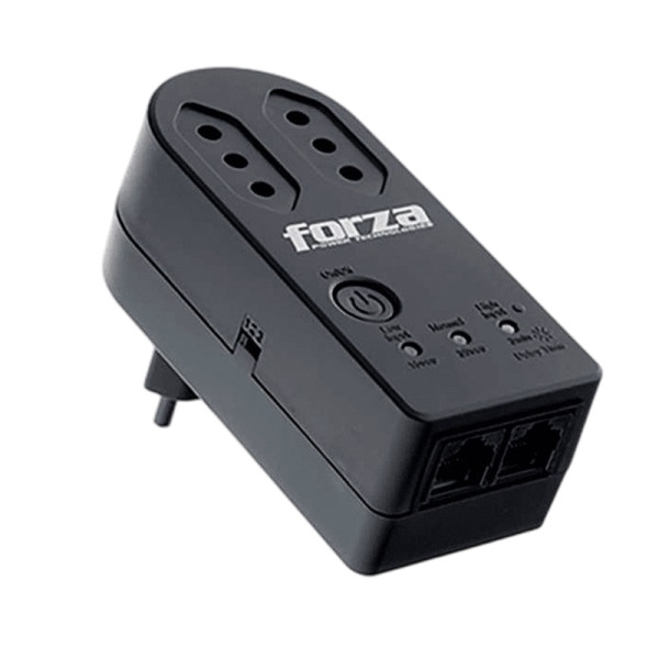 Protector de Voltaje Forza Zion Fvp 1202N C, 2 Enchufes, 1500W, 220V, Negro