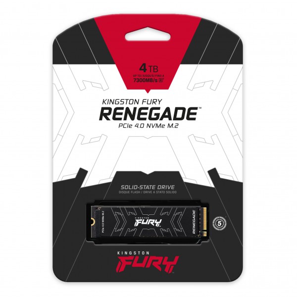 Unidad de Estado Sólido Kingston Fury Renegade M.2 4000 GB Pci Express 4.0 3D Tlc Nvme (SFYRD/4000G)