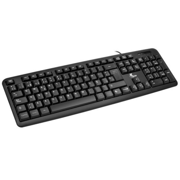 Teclado Xtech XTK 092S Standard, Espanol, Negro