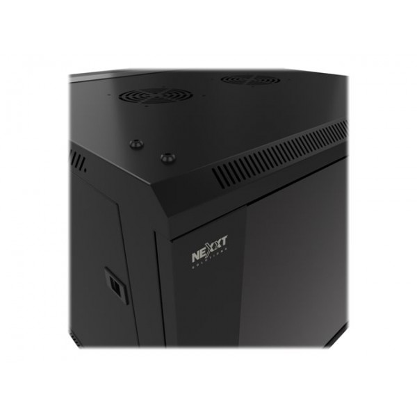 Gabinete Mural Fijo NEXXT 12U 60x45cm 1 Ventilador (NPC-F12U64B)
