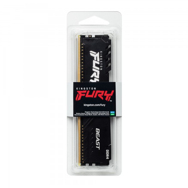 Memoria Ram Kingston Fury Beast 16 GB, Ddr4, 3200 MHz (KF432C16BB/16)