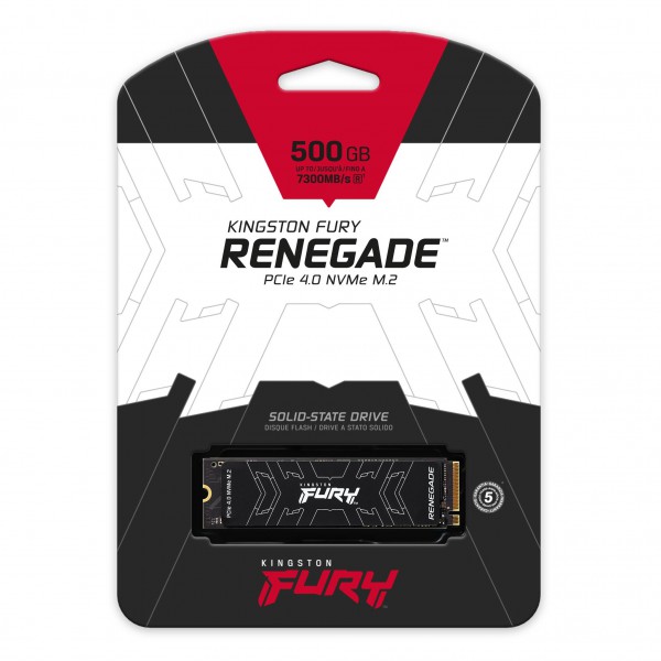 Unidad de Estado Sólido Kingston Fury Renegade M.2 500 GB Pci Express 4.0 3D Tlc Nvme (SFYRS/500G)