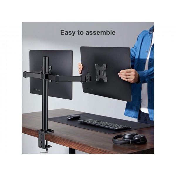 Soporte de Monitor Doble Para Pantallas de 13 A 27 Montaje de Monitor Doble Ajustable (9SIAZ38FT24670)