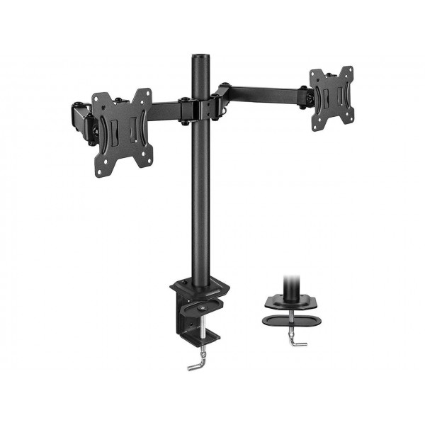 Soporte de Monitor Doble Para Pantallas de 13 A 27 Montaje de Monitor Doble Ajustable