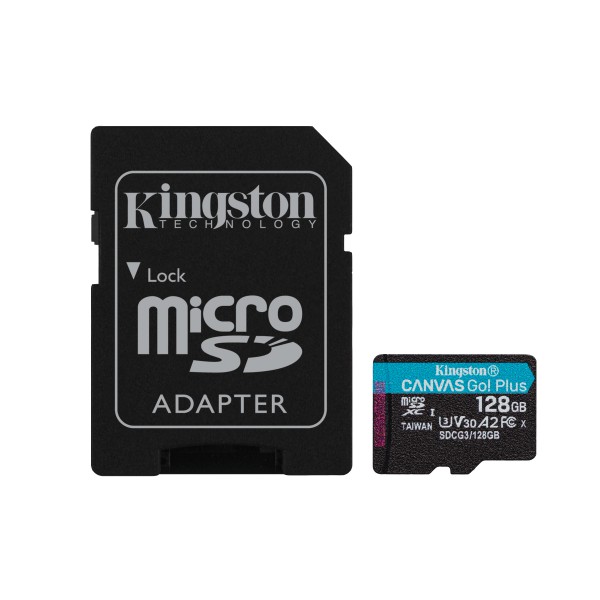 Tarjeta de Memoria  Kingston Microsd 128 GB Canvas Go Plus  Uhs I Clase 10