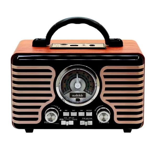 Parlante Retro 05 Bt, Fm, Am, Sw, Usb, Sd, Aux, Audiolab, I104btretro05 (I104BTRETRO05)