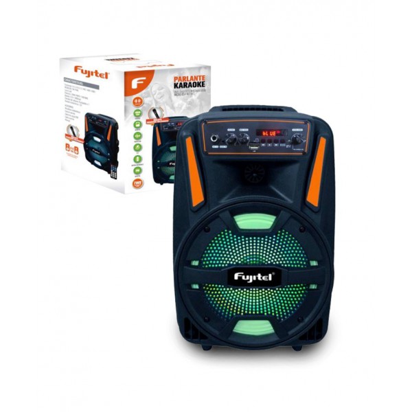 Parlante Karaoke Fujitel 8 L1 Bt, Microfono, Usb, Sd, Fm, 3.7v  1800mah