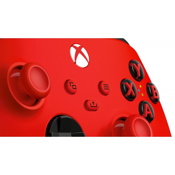 Xbox Wireless Controller Rojo, Blanco Gamepad Analogico/Digital Androi(Bad Box) (QAU-00011)