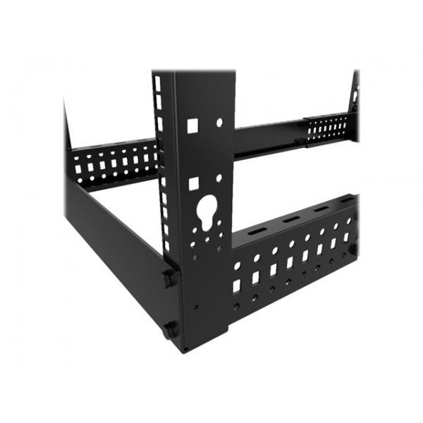 Rack Abierto, 4 Postes  Instalable En El Suelo  Ral 9005, Negro Barniz (NPO-4P42UBA)