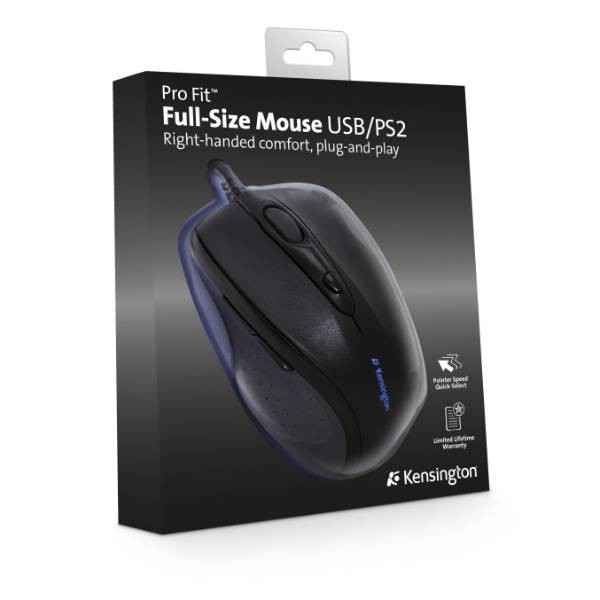 Mouse Kensington, Usb, Wired, 2400 Dpi, Negro, K72369 (K72369)