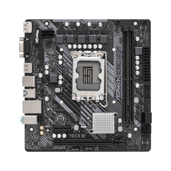 Placa Madre Asrock H610M-HDV Socket Lga1700 Intel H610 12.ª Gen Ddr4 Sata3 USB3.2 Micro Atx (90-MXBHS0-A0UAYZ)