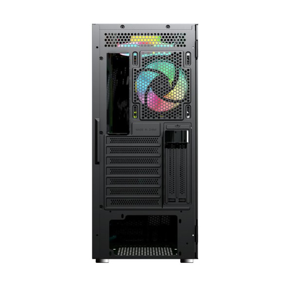 Gabinete RedFox HB-6001,  Factor ATX M-ATX ITX, Negro,  Vidrio Templado (HB-6001)