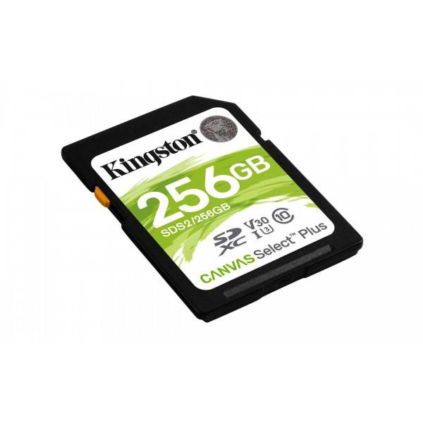 Tarjeta de Memoria  Kingston Sdxc Canvas Select Plus 100R, Class 10, Uhs I U3 V3 (SDS2/256GB)