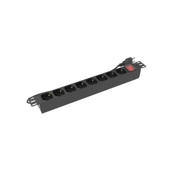 Regleta Para Montaje En Bastidor Nexxt Solutions De 8 Tomacorrientes 220vca (NPD-21U8I16A)