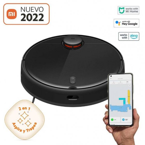 Aspiradora Smart Xiaomi Mi Robot Vacuum-Mop 2 Pro, Aspira Y Trapea, Negro (34367)