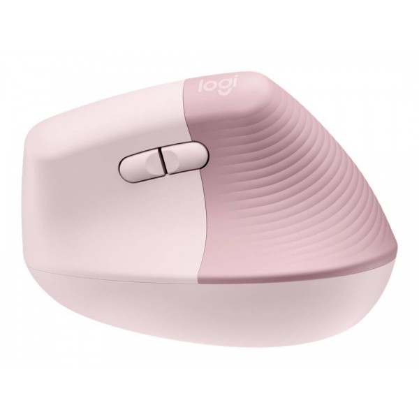 Mouse Ergonomico Logitech Lift, 6 BoTóners, 4000Dpi, Bluetooth, Dark Rose (910-006472)