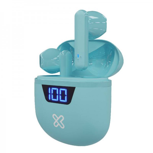 Auriculares Klip Xtreme Touchbuds Tws, Bluetooth, Aguamarina (KTE-006AQ)