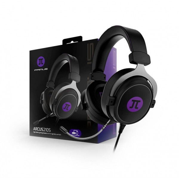 Audífonos Gamer Primus Gaming Arcus 210 S, Overear, Wired, Multiplataforma, Conector 3.5mm, Negro (PHS-210)