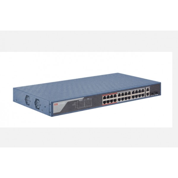 Switch Hikvision Smart Managed De 24 Puertos, Gigabit, 8.8mbps, Poe, 370 W