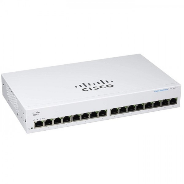 Switch Cisco Gigabit Ethernet Cbs110, 16 Puertos 10,100,1000Mbps, 8000 Entradas, No Administrable