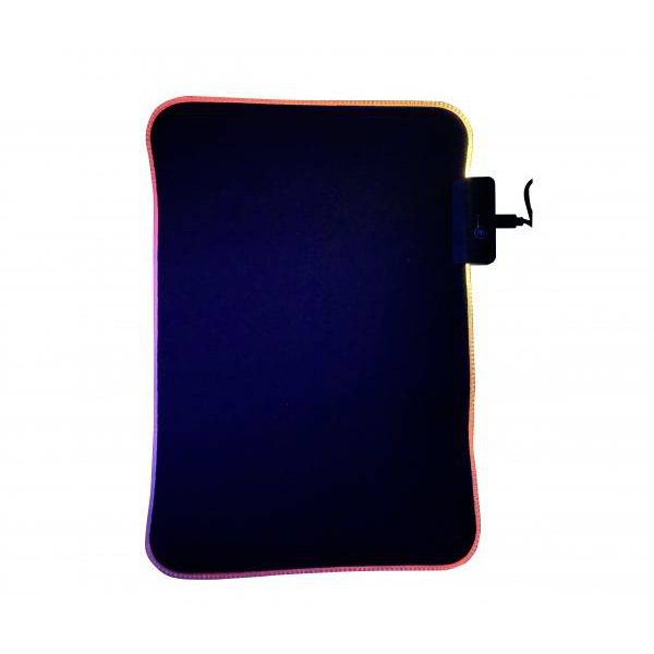Mousepad Vivitar Lvlup Light Up, 7 Modos de Luz RGB, Base Antideslizante, 25 X 40 Cm, Negro