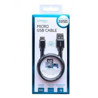Cable Vivitar MicroUSB a USB-A, Trenzado, Largo 2 Metros, Negro