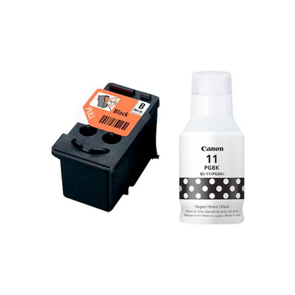 Kit Cabezal Y Botella De Tinta Canon Bh-10 + Gi-11, Negro (3418C006)