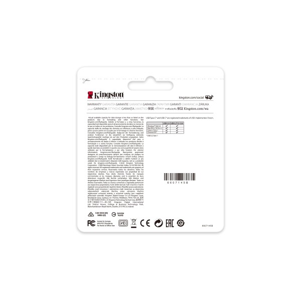 Kingston DataTraveler 70 - Unidad flash USB - 256 GB - USB-C 3.2 Gen 1 (DT70/256GB)