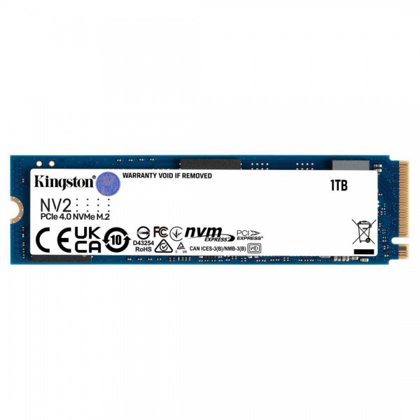 Unidad de Estado Sólido Kingston Nv2, 1TB Nvme, Pcie 4.0, Lectura 3500 Mbsólidos Escritura 2100 Mbsólidos