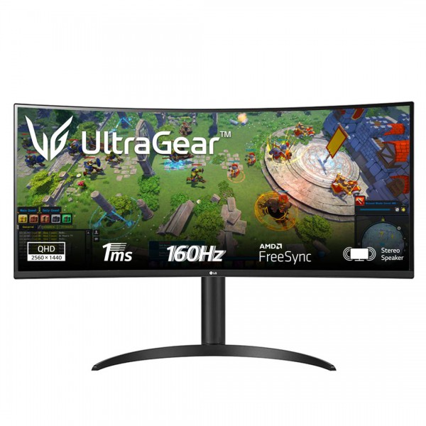 Monitor Ultrapanoramico 21:9 Lg Ultrawide 34, Panel Va, Resolución 2K, 160Hz, 1Ms, Amd Freesync