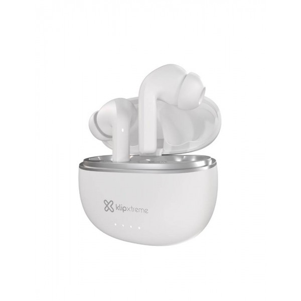 Audífonos Inalámbricos Klip Xtreme Edgebudspro, Bateria 26 Horas, Ipx3, Bluetooth 5.3, Blanco