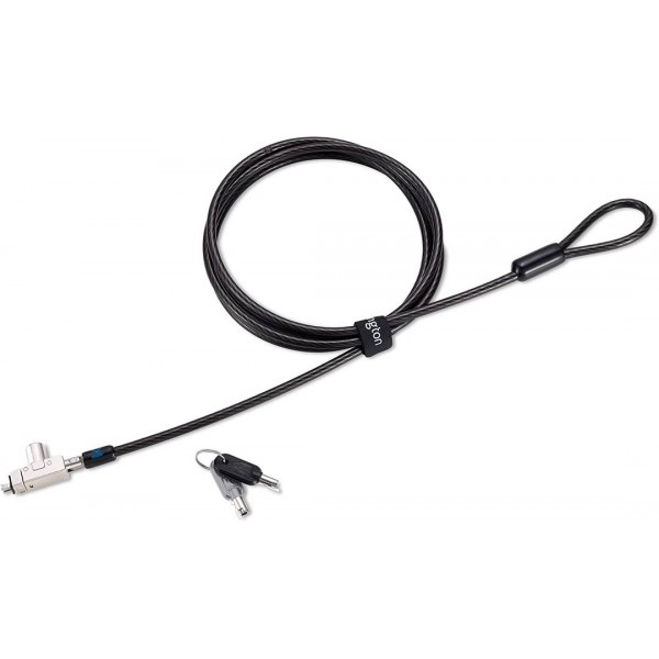 Candado Kensington Slim N17 2.0 Para Portatil 2 En 1,  Llave,  1.8 Metros