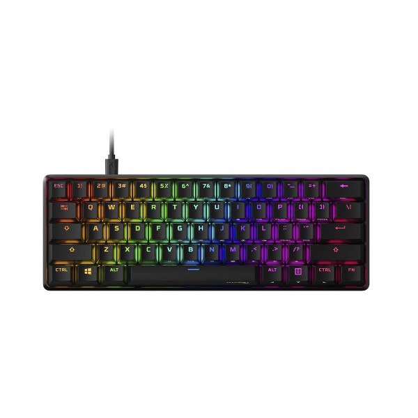 Teclado Mecánico Hyperx Alloy Origins 60 Rgb, Switch Red, Anti-Ghosting, Ingles, Negro