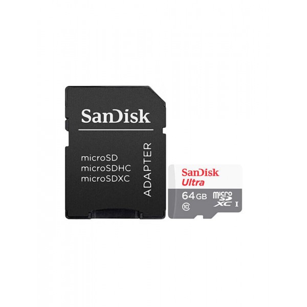 Tarjeta de Memoria  Micro Sdxc Sandisk 64 GB Con Adaptador (SDSQUNR-064G-GN3MA)