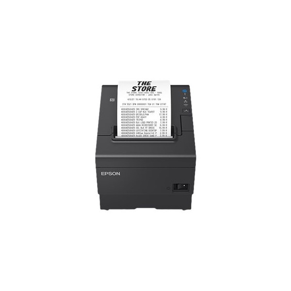 Impresora de Recibos Epson Tm T88Vii, Térmica, 500Mm,Seg, 180Ppp, Usb,Lan,Serial, Negro (C31CJ57012)