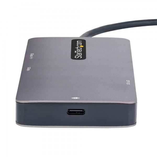 Docking Station Usb Tipo C, Usb C 2X Hdmi 4K 60Hz, Hub Usba 3.1 2Pt 5GBps, Pd 100W, GBe, Sdmicrosd (120B-USBC-MULTIPORT)